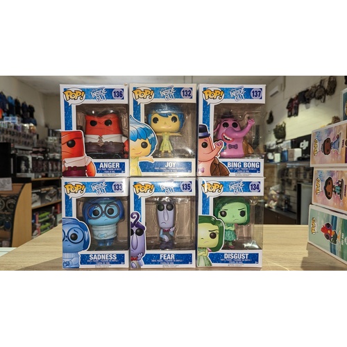 POP! Vinyl Disney Inside Out - Full Set Anger Joy Bing Bong Sadness Fear Disgust