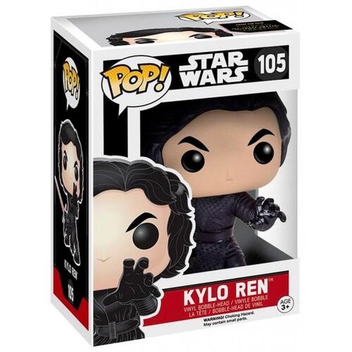 POP ACTION FIGURE OF KYLO REN UNMASKED #105 (slight box damage)