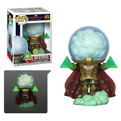 Spider-Man: Far From Home Mysterio (Masked) Glow Exclusive Pop! Vinyl Figure #473