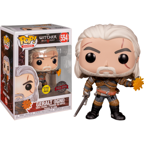 The Witcher 3: Wild Hunt - Geralt Igni Glow in the Dark #554 Pop! Vinyl