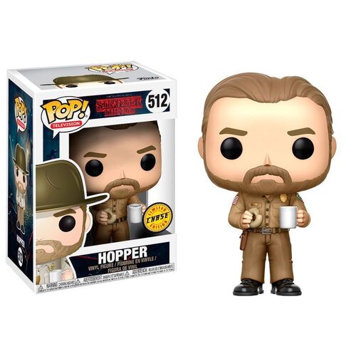 Stranger Things: Hopper with Donut POP Vinyl Figure Chase + Box Protector by Funko