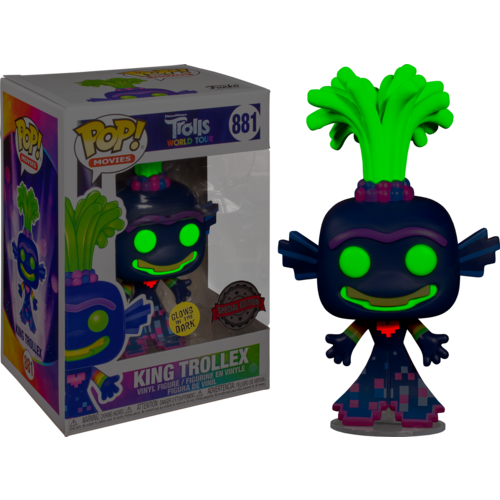 Trolls World Tour - King Trollex Glow US Exclusive #881 Pop! Vinyl