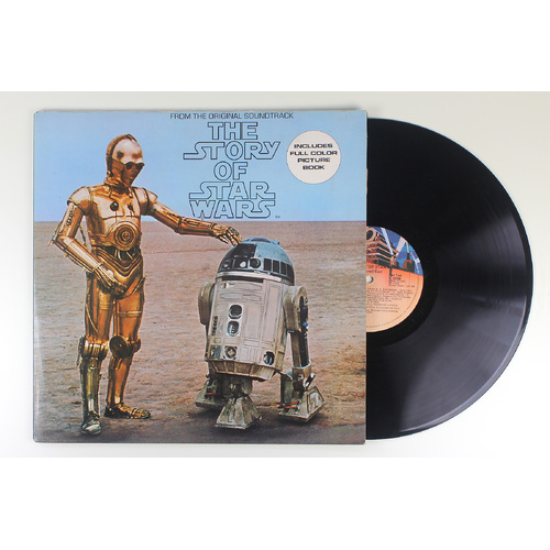 Star Wars Story Dialogue and Music Record Vinyl and Picture Book 1977 Vintage