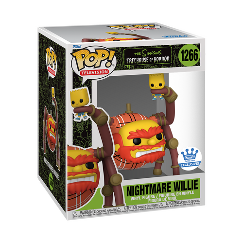 SImpsons POP! SUPER NIGHTMARE WILLIE 1266 funko shop exclusive stickered