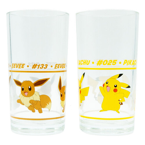 Pokemon - Pikachu & Eevee Drinking Glass 2-Pack