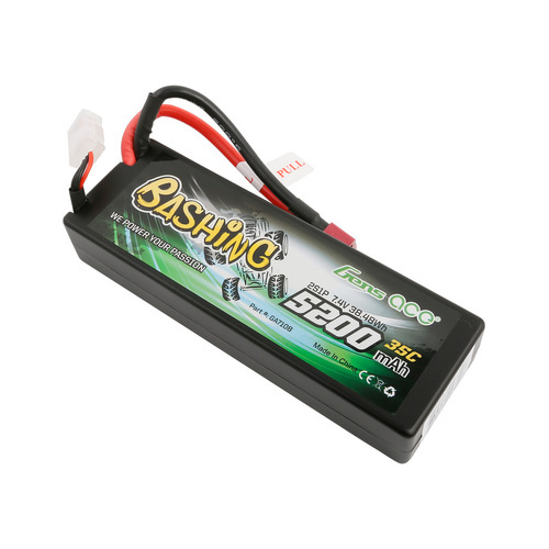 Gens Ace 2S Bashing 5200mAh 7.4V 35C Hardcase/Hardwired LiPo Battery (Deans) GEA52002S35D
