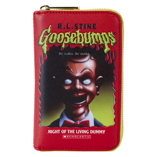 Goosebumps - Slappy Book Cover 4" Faux Leather Zip-Around Wallet