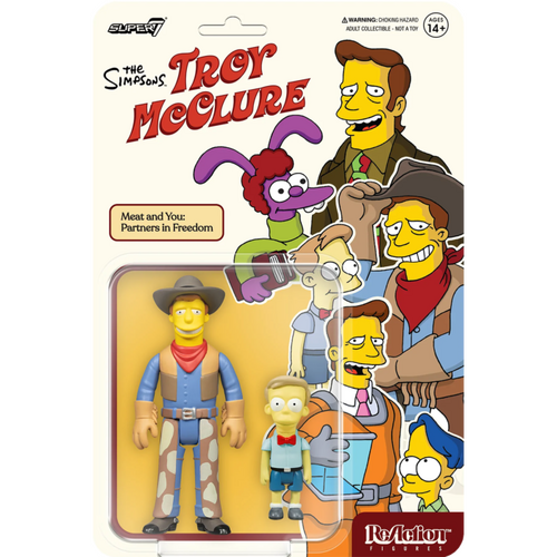 The Simpsons - Troy McClure in Meat and You: Partners in Freedom ReAction 3.75” Action Figure 2-Pack