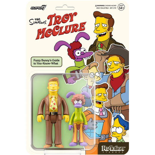 The Simpsons - Troy McClure in Fuzzy Bunny’s Guide to You-Know-What ReAction 3.75” Action Figure 2-Pack