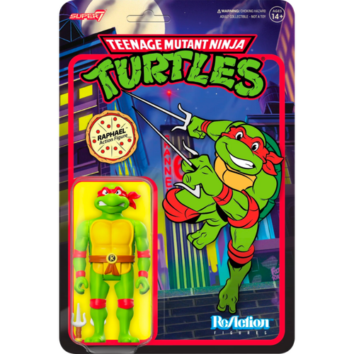Teenage Mutant Ninja Turtles (1987) - Raphael (Toon) ReAction 3.75" Action Figure