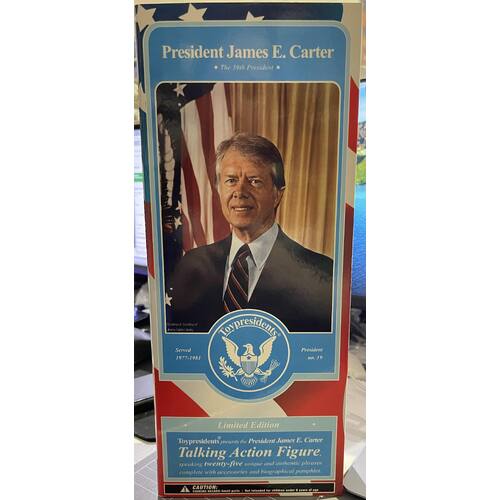 Presidents James E. Carter (Jimmy Carter) Talking Action Figure Doll New In Box (Needs new batteries)