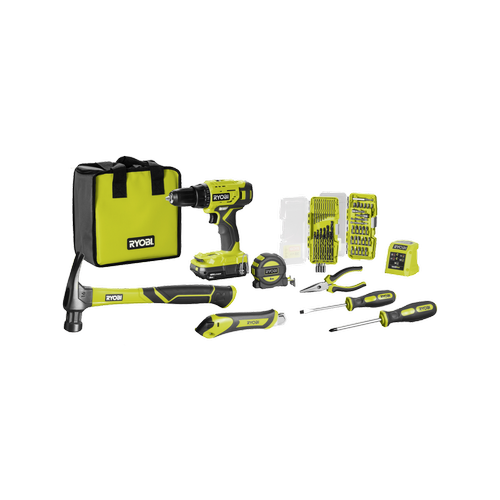 Ryobi 18V ONE+ Home Essentials Kit including battery drill and more!