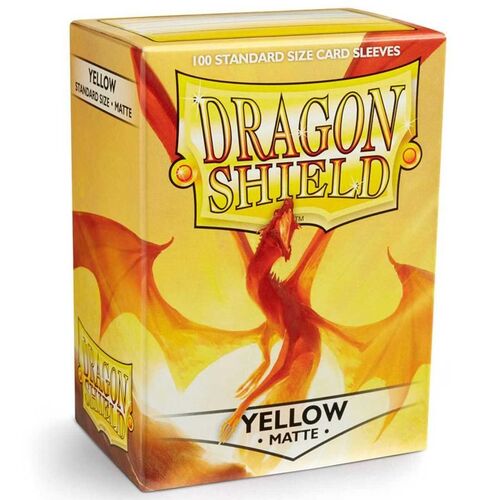 Dragon Shield Sleeves - Yellow MATTE Standard Card Protector