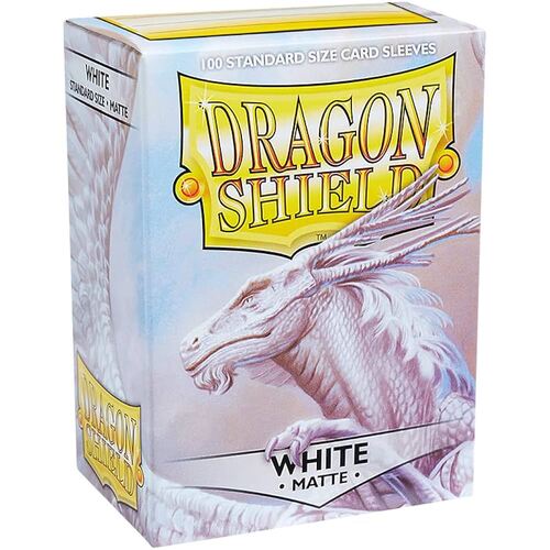 Dragon Shield Sleeves - White MATTE Standard Card Protector