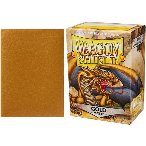 Dragon Shield Sleeves - Gold MATTE Standard Card Protector