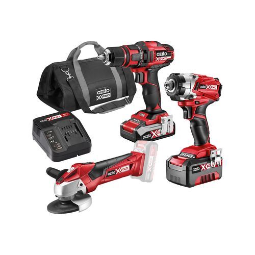 Ozito PXC 18V Cordless 3 Piece Kit PXDIGK-650 drill driver grinder battery charger