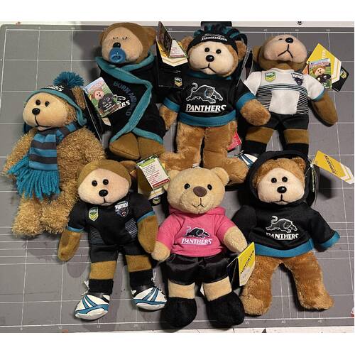 NRL PENRITH PANTHERS Set of 7 Beanie Kids