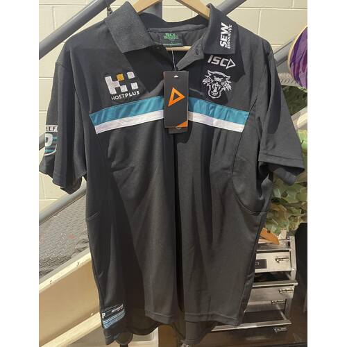 NRL PENRITH PANTHERS POLO PLAYERS BLACK - SIZE L