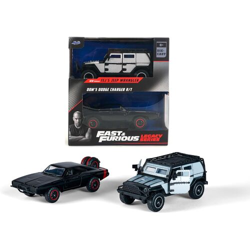 Fast & Furious Legacy Series - Tej’s Jeep Wrangler & Dom’s Dodge Charger R/T