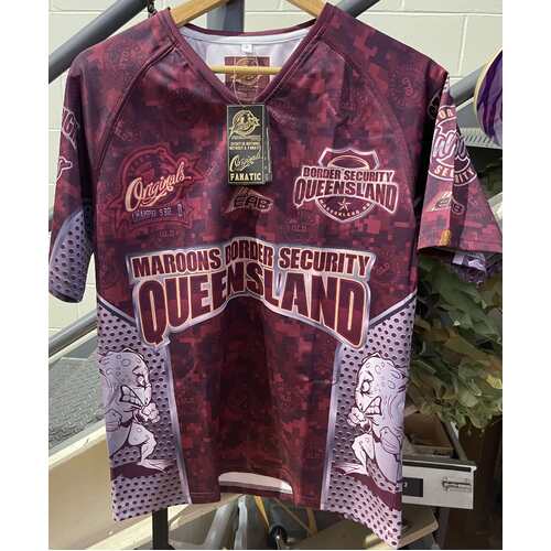 STATE OF ORIGIN - MAROONS BORDER SECURITY JERSEY AP60B QLD - SIZE S