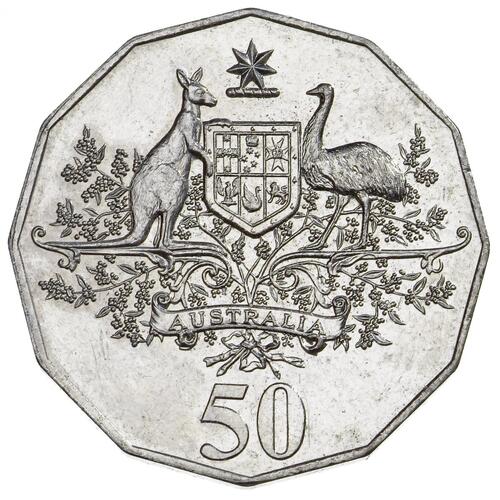 2001 50c Australian Coat of Arms Federation 50 cents Circulated (43.1)