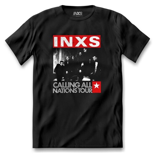 INXS Calling All Nations Tour Mens Tee Black - Size L