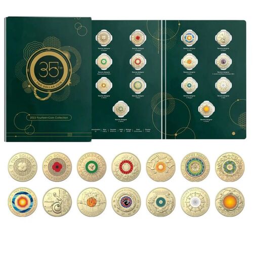 2023 $2 35th Anniversary Of the $2 Coin Fourteen-Coin Collection including poppy from RAM