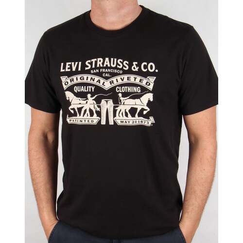 LEVIS STRAUSS & CO LOGO T-SHIRT BLACK - Size L