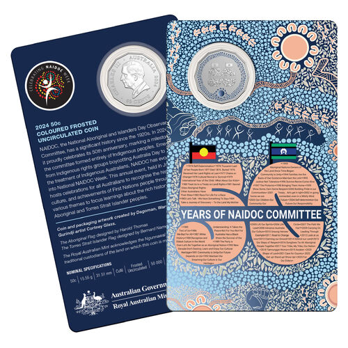 NAIDOC Week - Uncirculated Coin 50c Coloured Uncirculated Coin 2024