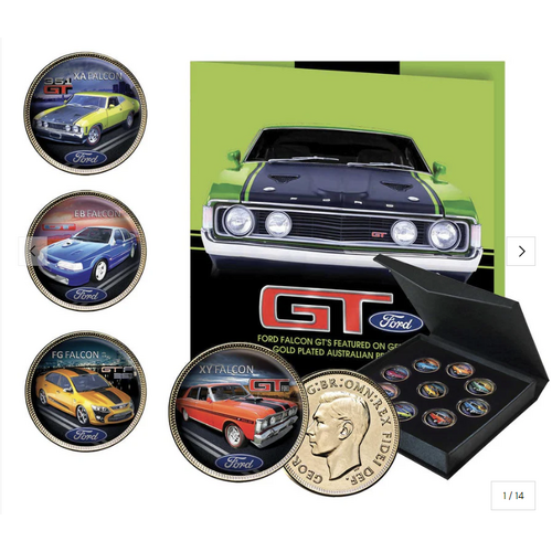 Ford GT Gold-Plated Enamel Penny Collection coin