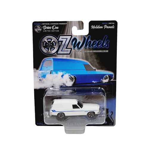 Oz Wheels Diecast Series One - White Holden HX Sandman Panel Van 1/6