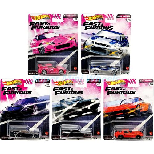 hot wheels Fast & Furious Quick Shifters Set of 5 Limited Edition 1:64 Scale