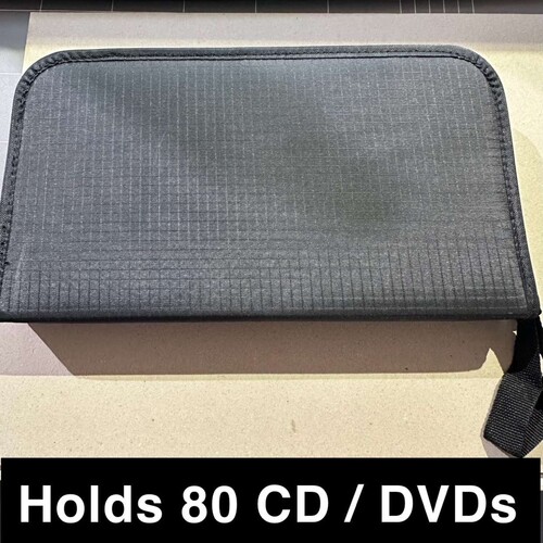 80 DISC Holder Oxford Storage Case Folder Wallet (CD/DVD) BLACK