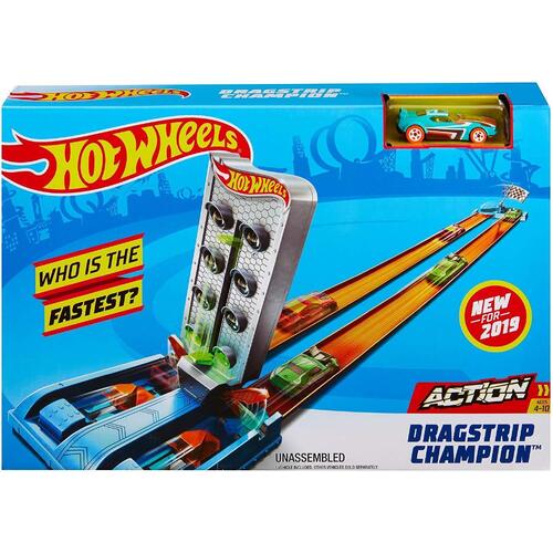 Hot Wheels Dragstrip Champion Action Track Drag Circuit with Start Gate