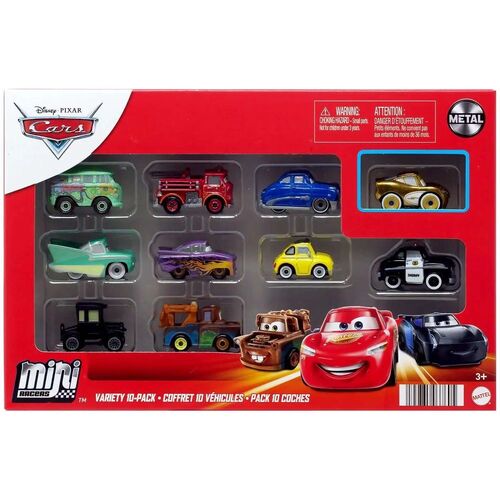 Disney Pixar Cars Mini Racers Variety 10 Pack die cast random selection randomly selected