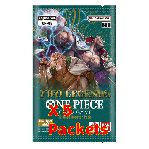 5 x packets One Piece Card Game: Booster Display – Two Legends OP-08 tcg