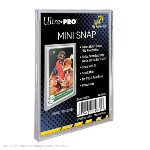 Ultra Pro: UP83655 SINGLE UV Mini Snap Card Holder Protector