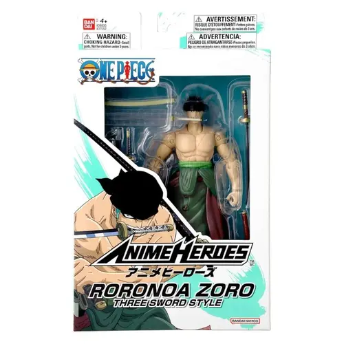 Bandai Anime Heroes One Piece Roronoa Zoro Three Sword Style Figure