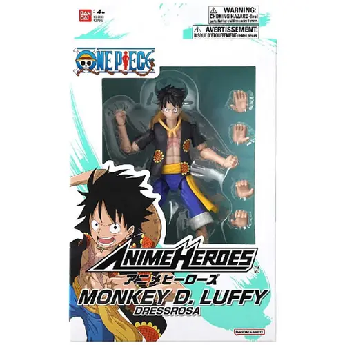 Bandai Anime Heroes One Piece Monkey D Luffy Dressrosa Version Figure