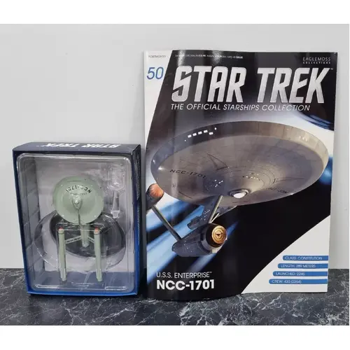 Star Trek Starships Collection Magazine & Model #50 USS ENTERPRISE NCC-1701