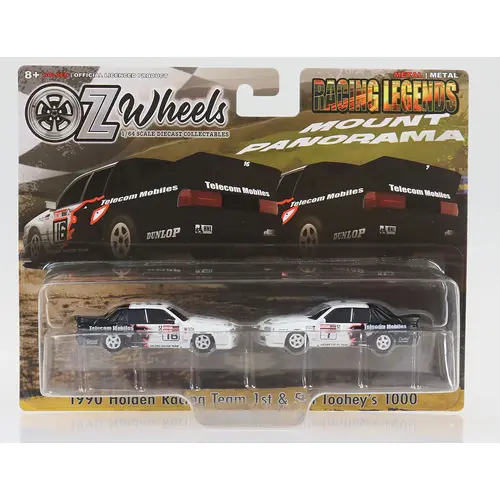 1:64 Bathurst Twin Set -- 1990 Winner HRT VL Commodore #7 #16 -- Oz Wheel