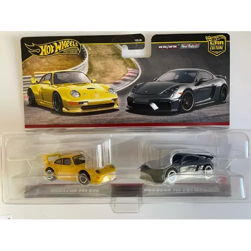 Hot Wheels Premium Twin Pack Porsche 993 GT2 / 718 Cayman GT4 hhr82