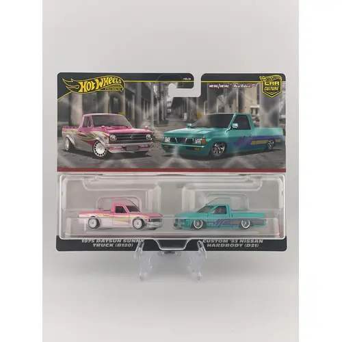 Hot Wheels Premium Car Culture Twin Pack1975 Datsun Sunny Truck (B120) + Custom hhr78