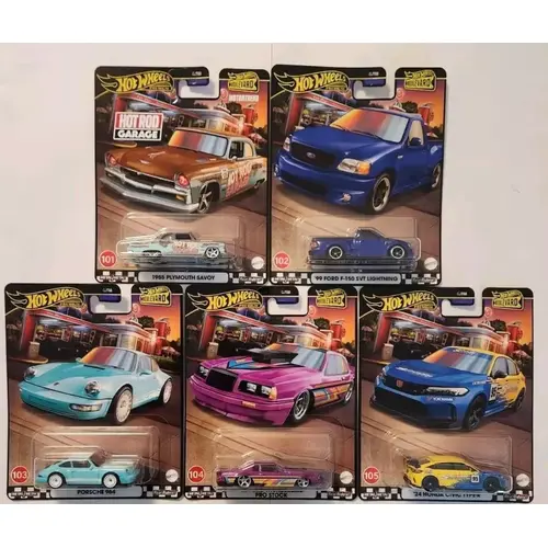 HOT WHEELS BOULEVARD FULL SET OF 5 PLYMOUTH FORD PORSCHE HONDA 2024 #101 -#105