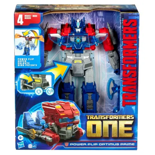 Transformers One Power Flip Optimus Prime Orion Pax Action Figure