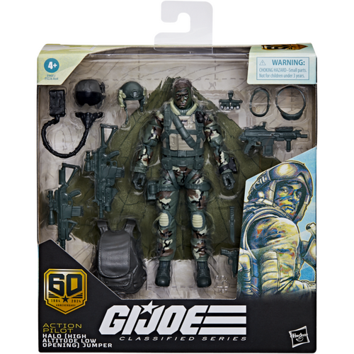 G.I. Joe - Action Pilot HALO Jumper 60th Anniversary Classified Series Deluxe 6" Scale Action Figure