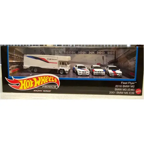 Hot Wheels | Premium BMW Garage Set, M2 M3 M5 With Fleet Flyer