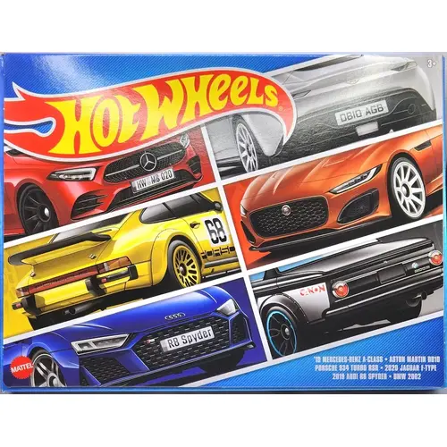 HOT WHEELS 2023 EUROPEAN THEMED 6-PACK PORSCHE, BMW, MERCEDES-BENZ, AUDI!