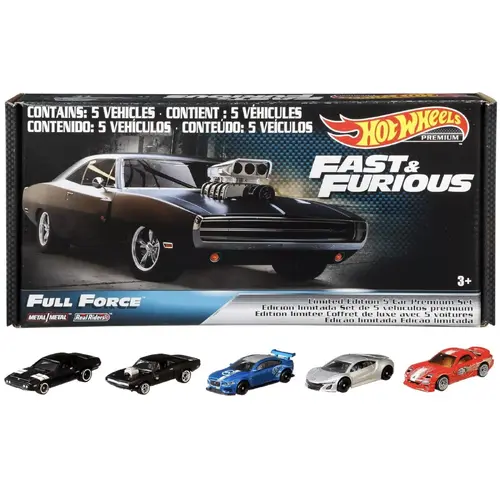 Hot Wheels Premium Fast & Furious 5 Car Set FULL FORCE Limited Edition Box Den