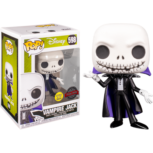 The Nightmare Before Christmas - Vampire Jack Glow in the Dark Pop! Vinyl Figure 598